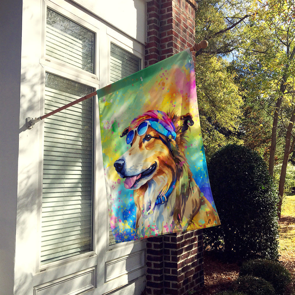 Collie Hippie Dawg House Flag