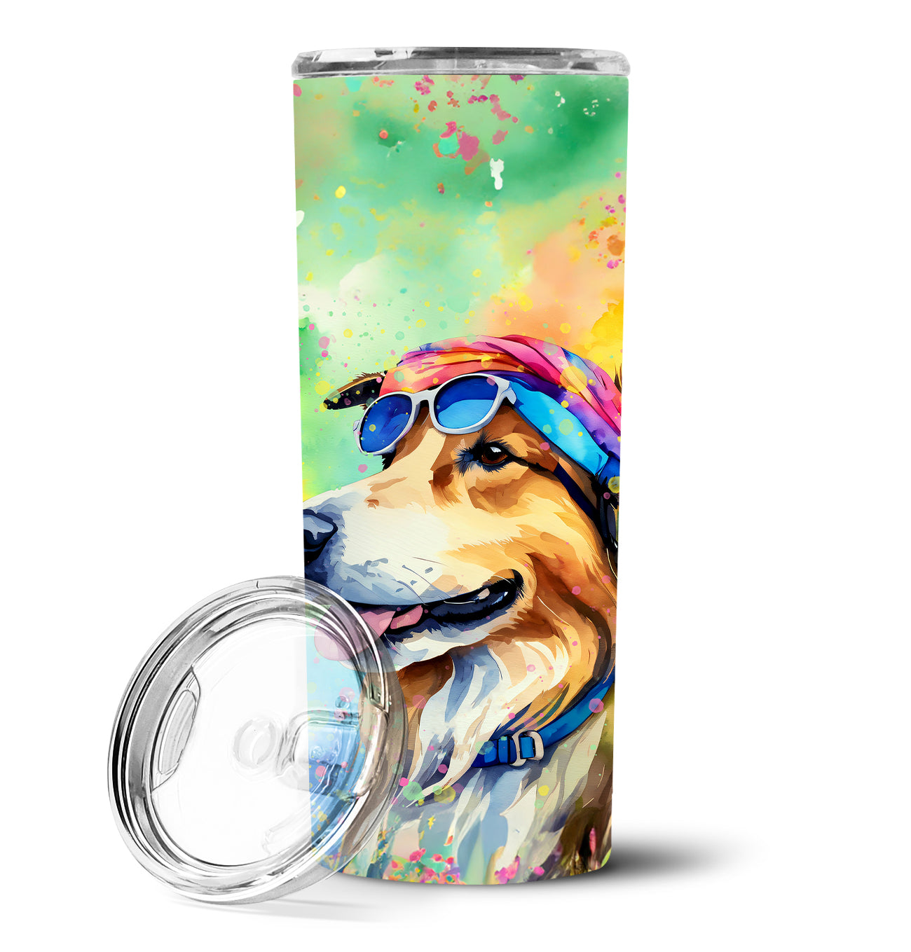 Collie Hippie Dawg Stainless Steel Skinny Tumbler