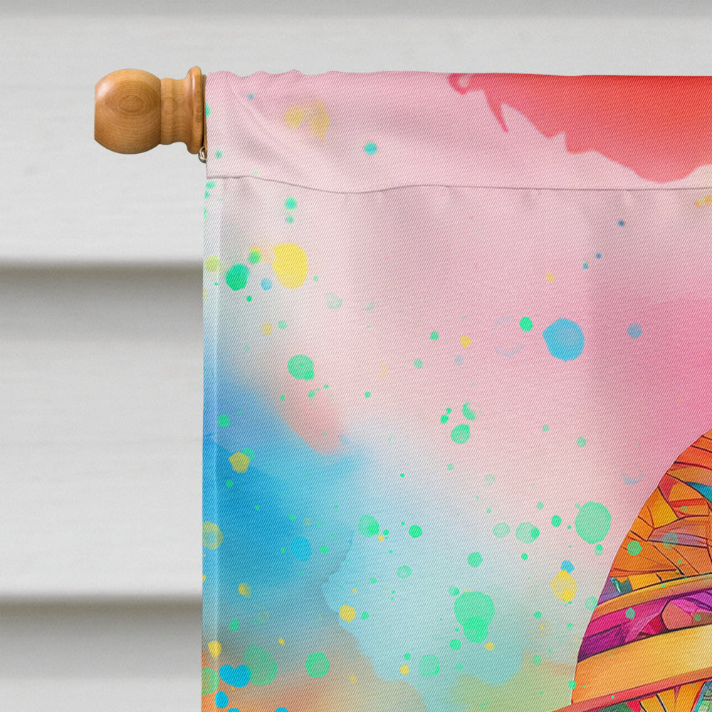 Golden Retriever Hippie Dawg House Flag