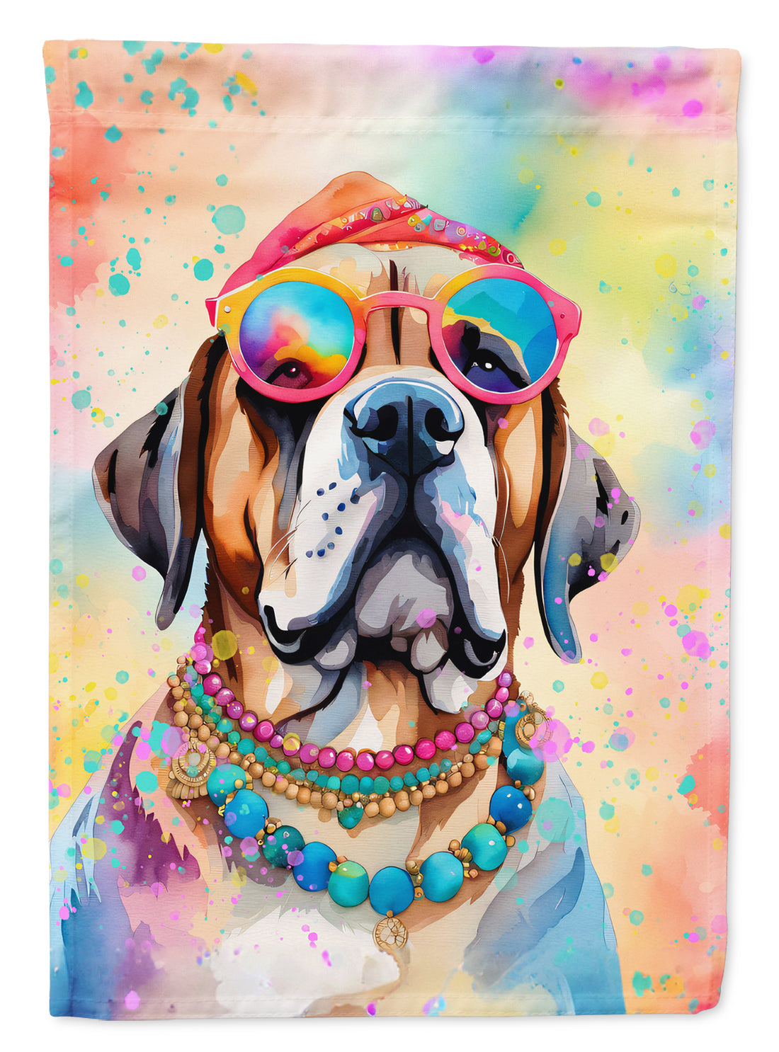 Mastiff Hippie Dawg House Flag