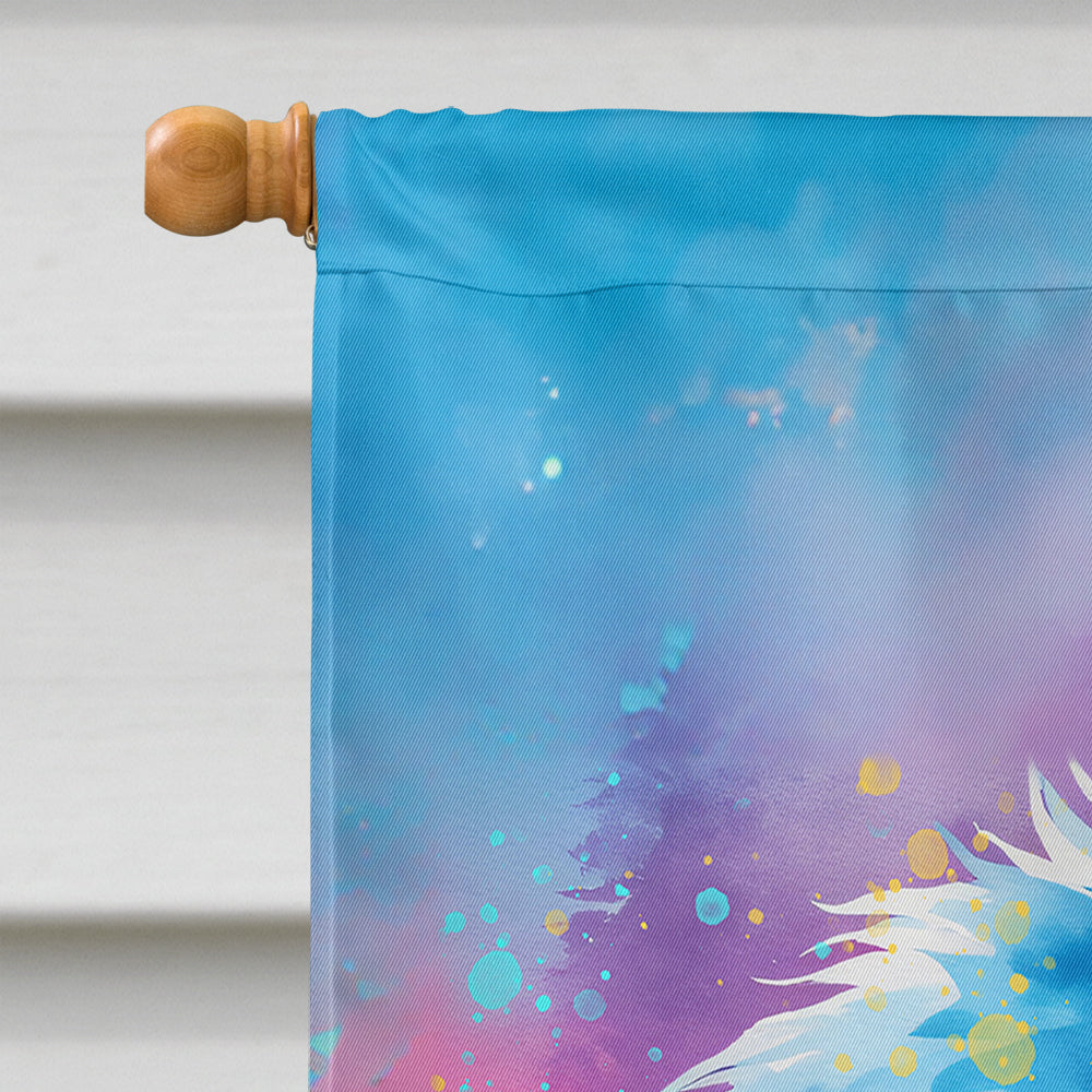 Old English Sheepdog Hippie Dawg House Flag