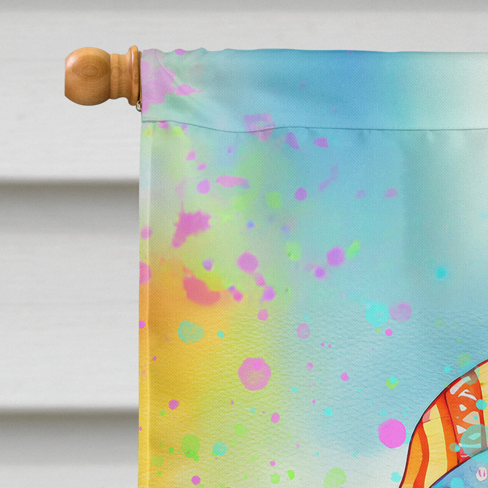 Pug Hippie Dawg House Flag