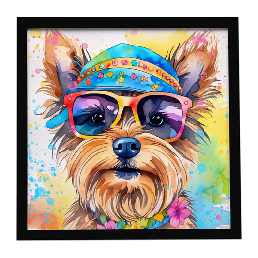 Yorkshire Terrier Hippie Dawg Framed Metal Print