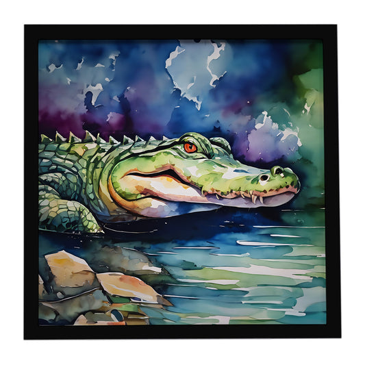 Alligator Framed Metal Print