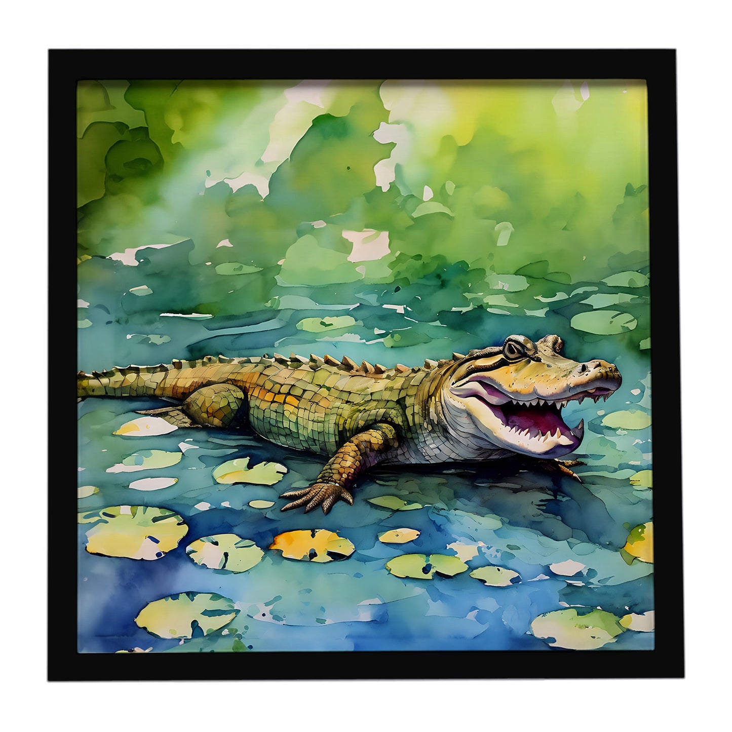 Alligator Framed Metal Print