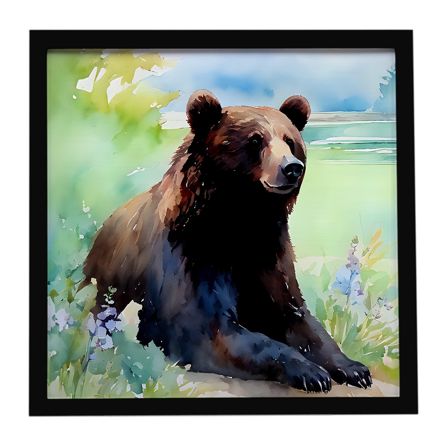 American Black Bear Framed Metal Print