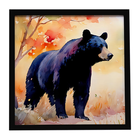 American Black Bear Framed Metal Print