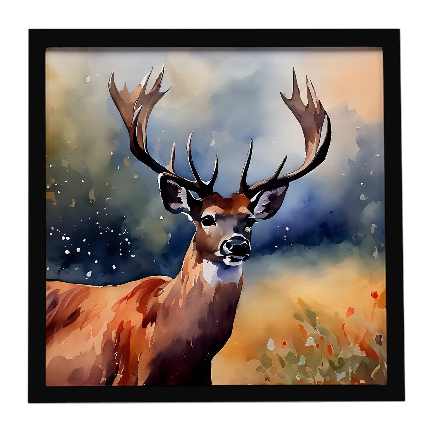 Deer Framed Metal Print