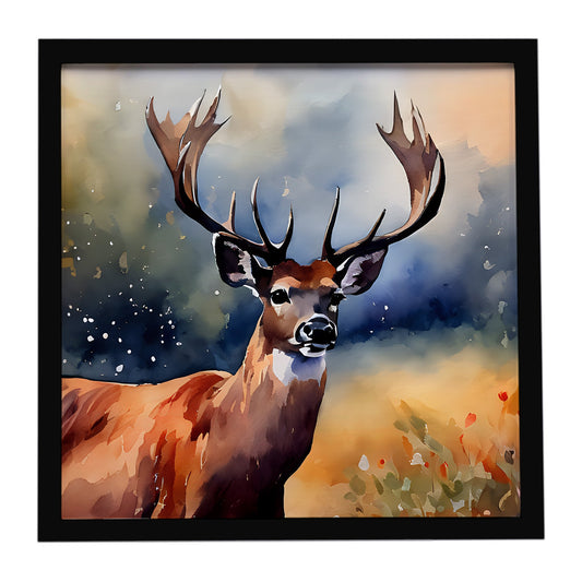 Deer Framed Metal Print