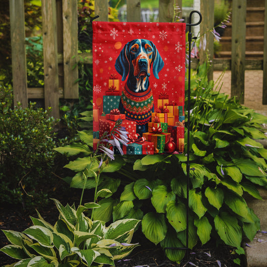American English Coonhound Holiday Christmas Garden Flag – Outdoor Decorative Yard Flag