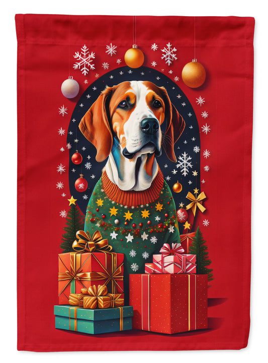 American Foxhound Dog Holiday Christmas Garden Flag – Outdoor Decorative Yard Flag