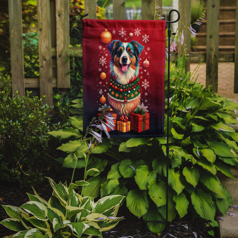 Australian Shepherd Holiday Christmas Garden Flag – Outdoor Decorative Yard Flag