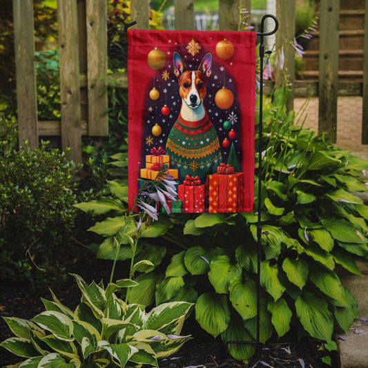 Basenji Holiday Christmas Garden Flag – Outdoor Decorative Yard Flag
