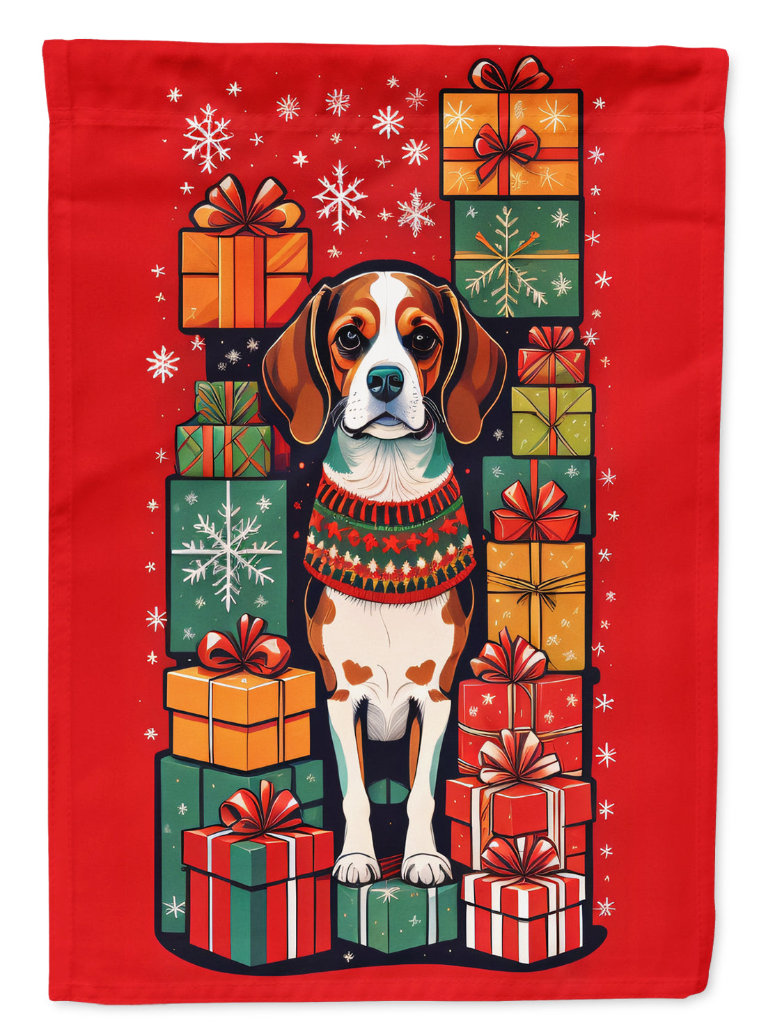 Beagle Holiday Christmas Garden Flag – Outdoor Decorative Yard Flag