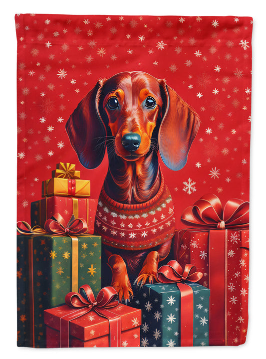 Dachshund Holiday Christmas Garden Flag – Outdoor Decorative Yard Flag