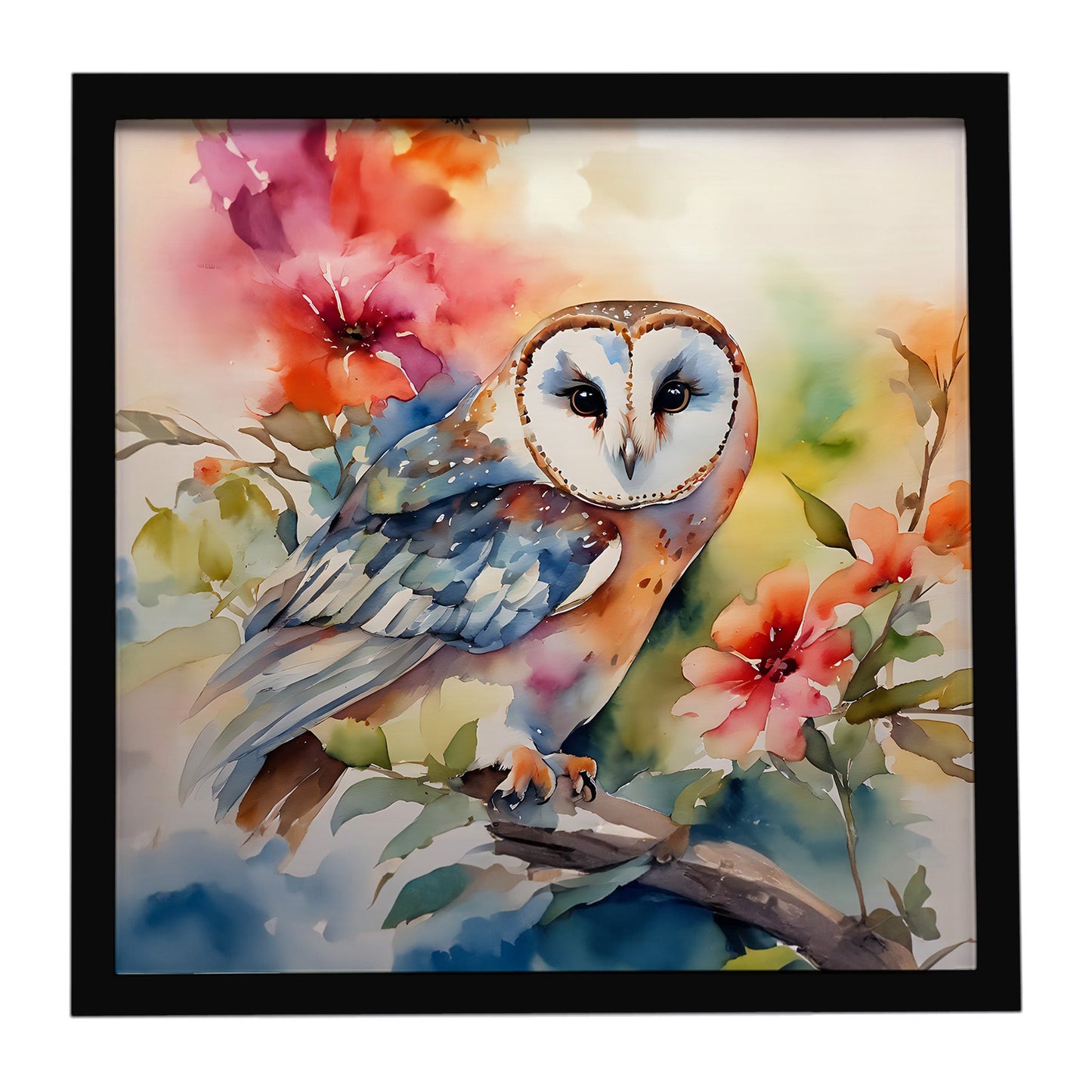 Barn Owl Framed Metal Print