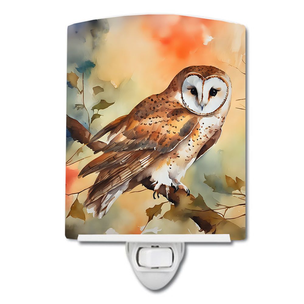 Barn Owl Ceramic Night Light