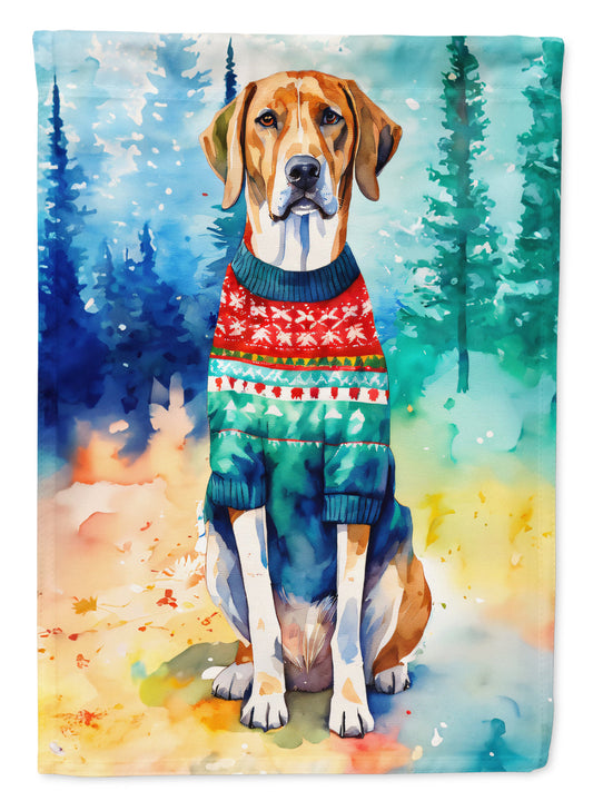 American English Coonhound Christmas House Flag