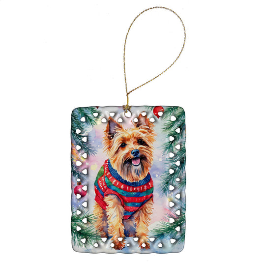 Australian Terrier Christmas Porcelain Ornament