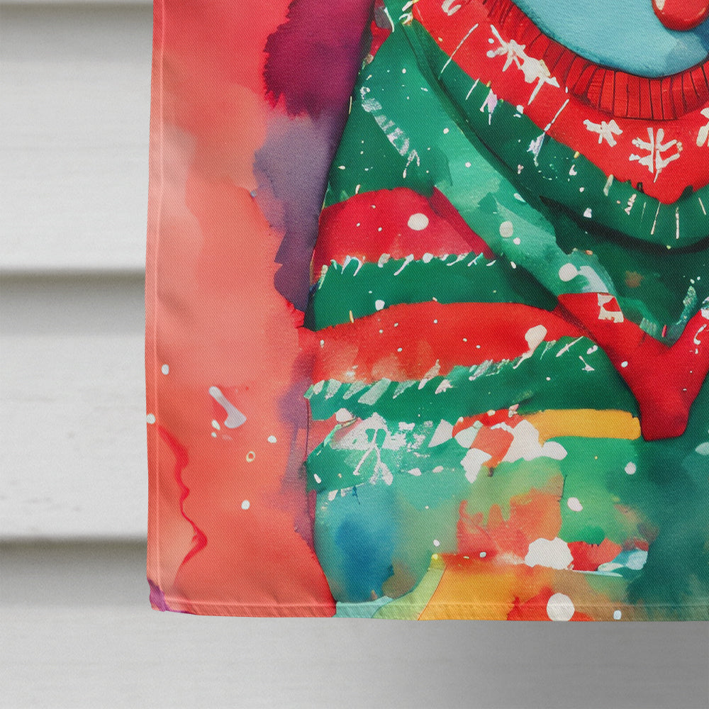 Beagle Christmas House Flag