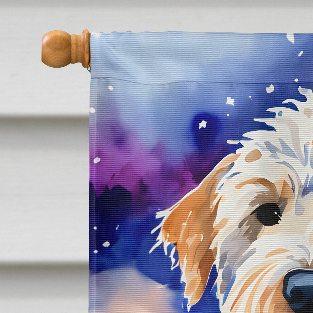 Wheaten Terrier Christmas House Flag