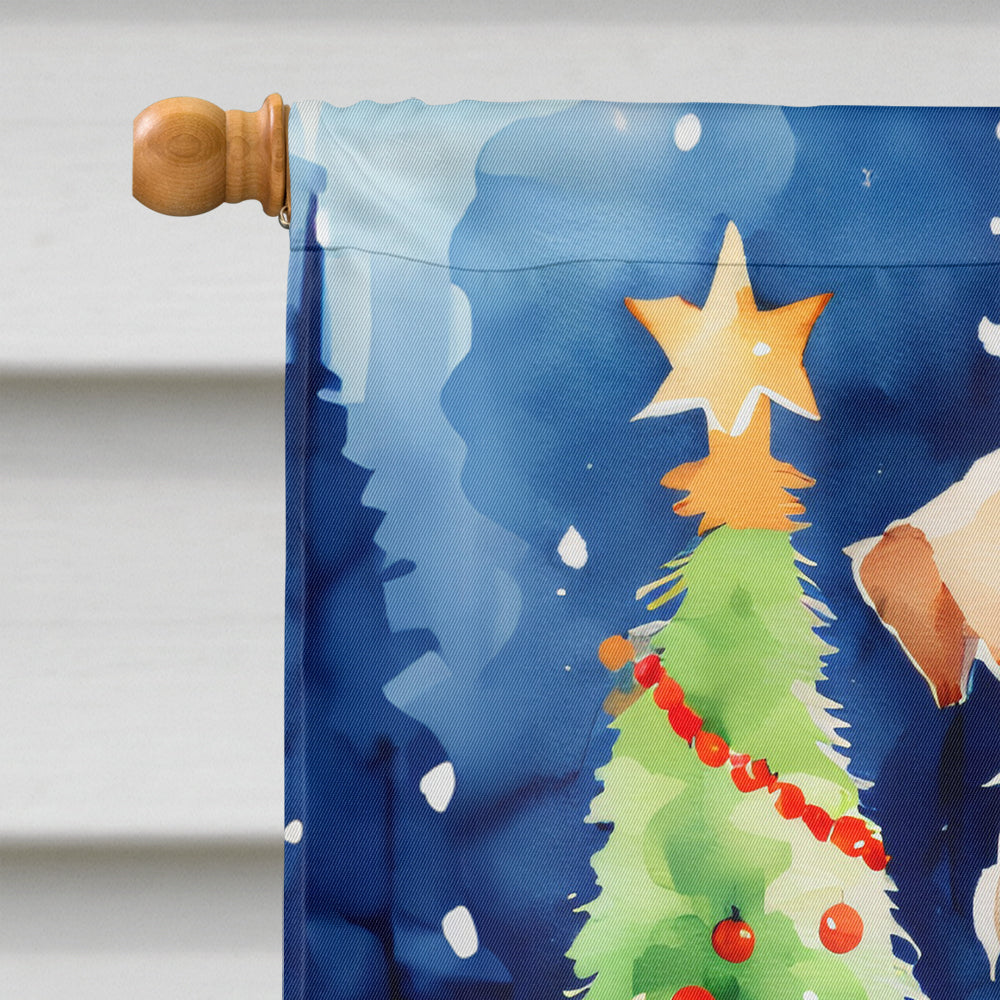 Wire Fox Terrier Christmas House Flag