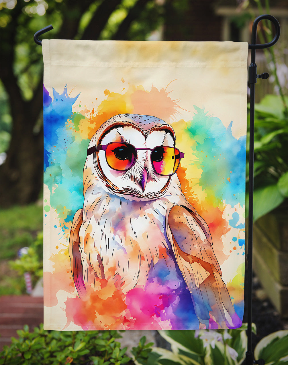 Barn Owl Garden Flag - Hippie Aniimals - Animal-Themed Yard Decor