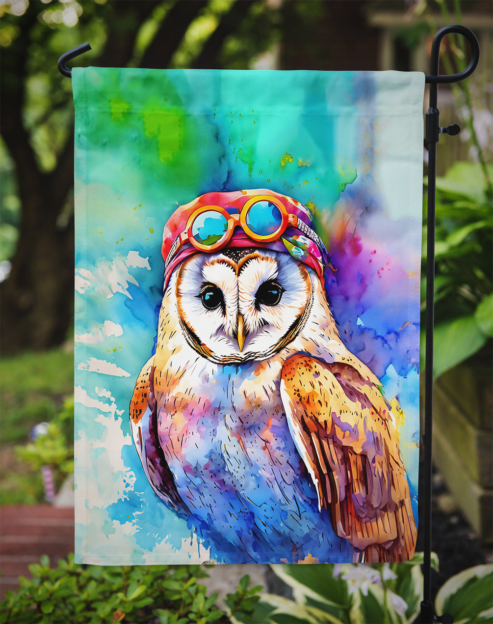 Barn Owl Garden Flag - Hippie Aniimals - Animal-Themed Yard Decor