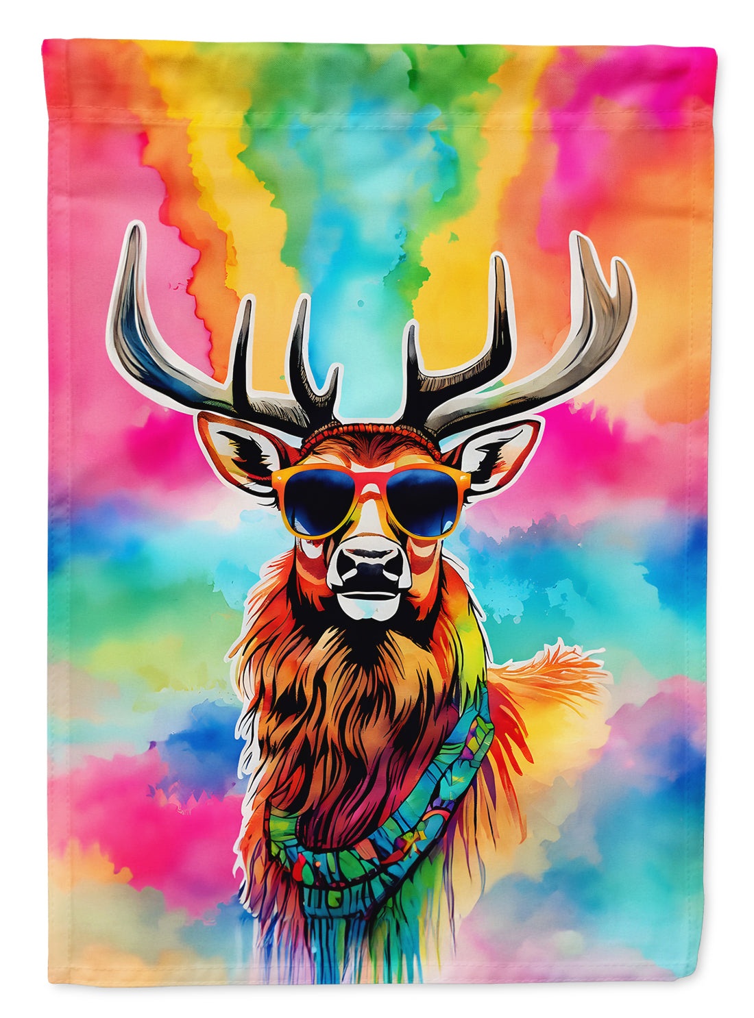 Hippie Animal Stag Deer House Flag