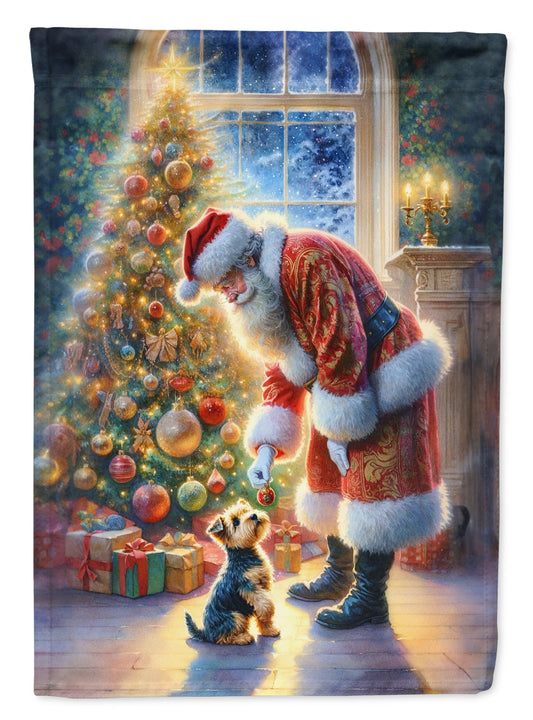 Australian Terrier with Santa Garden Flag – Christmas Dog Yard Decor
