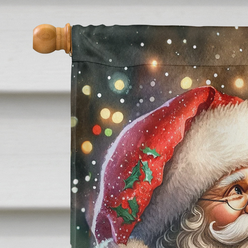 Chihuahua and Santa Claus House Flag