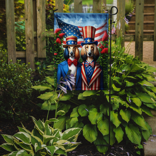 All American Afghan Hound Garden Flag – Dogs with American Flag Background by Caroline’s Treasures