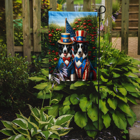 All American Border Collie Garden Flag – Dogs with American Flag Background by Caroline’s Treasures