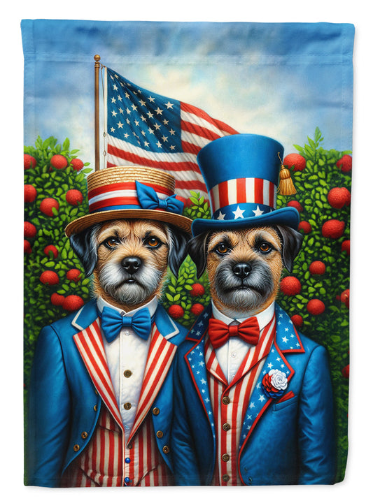 All American Border Terrier Garden Flag –  Dogs with American Flag Background by Caroline’s Treasures
