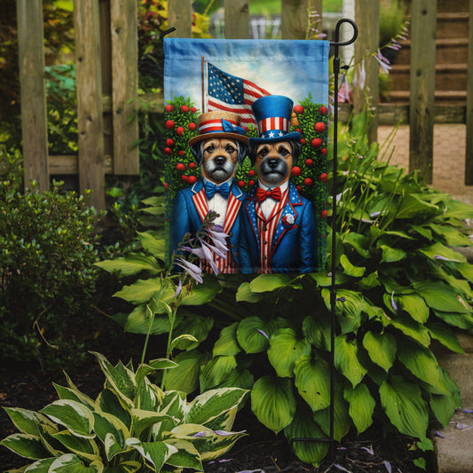 All American Border Terrier Garden Flag – Dogs with American Flag Background by Caroline’s Treasures