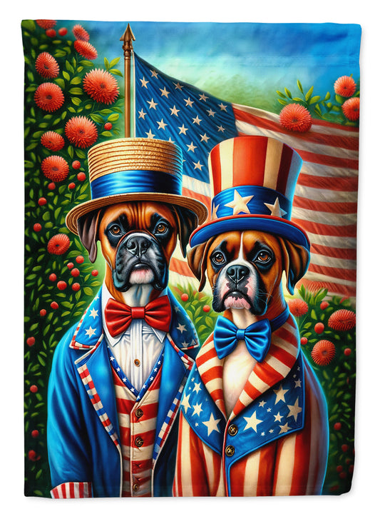 All American Boxer Garden Flag –  Dogs with American Flag Background by Caroline’s Treasures
