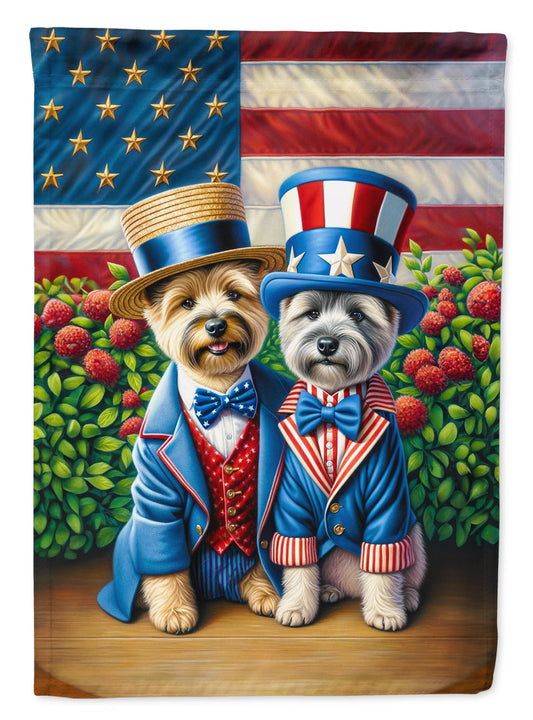 All American Cairn Terrier Garden Flag –  Dogs with American Flag Background by Caroline’s Treasures