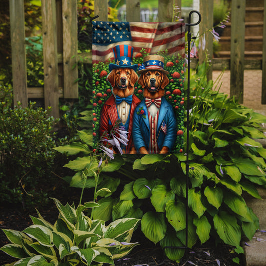 All American Chesapeake Bay Retriever Garden Flag –  Dogs with American Flag Background by Caroline’s Treasures
