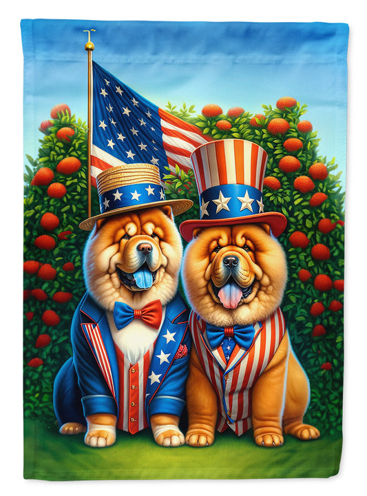 All American Chow Chow Garden Flag –  Dogs with American Flag Background by Caroline’s Treasures