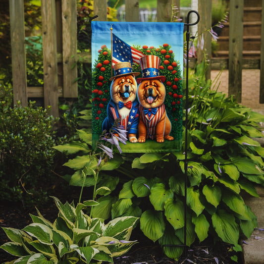 All American Chow Chow Garden Flag – Dogs with American Flag Background by Caroline’s Treasures