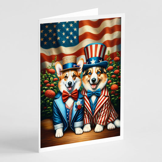 All American Corgi Greeting Cards Pack of 8
