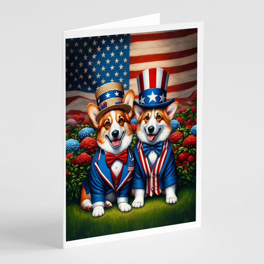 All American Corgi Greeting Cards Pack of 8