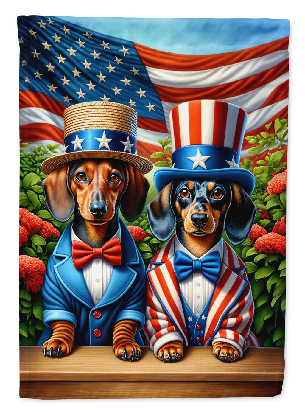 All American Dachshund House Flag DAC4222CHF