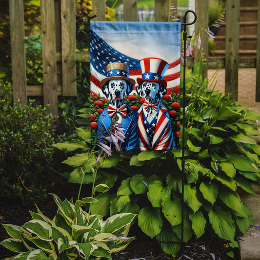 All American Dalmatian Garden Flag – Dogs with American Flag Background by Caroline’s Treasures