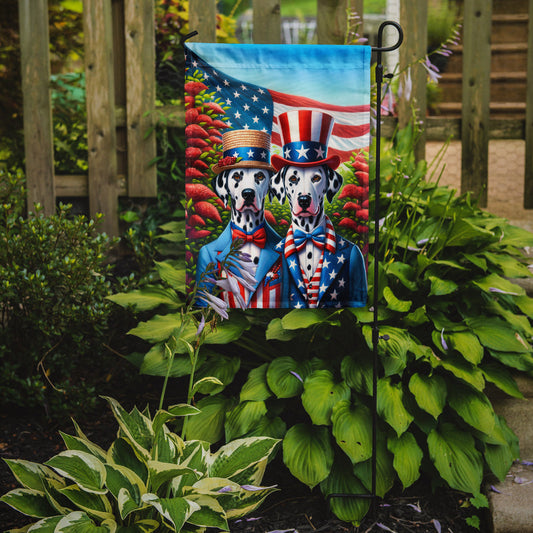 All American Dalmatian Garden Flag – Dogs with American Flag Background by Caroline’s Treasures