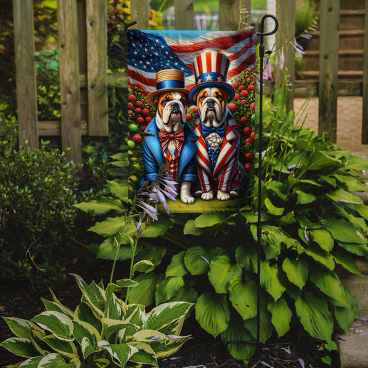 All American English Bulldog Garden Flag –  Garden Flag by Caroline's Treasures