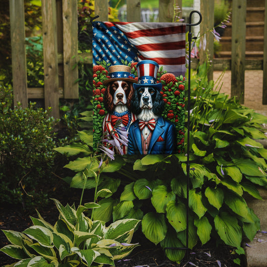 All American English Springer Spaniel Garden Flag –  Dogs with American Flag Background by Caroline’s Treasures
