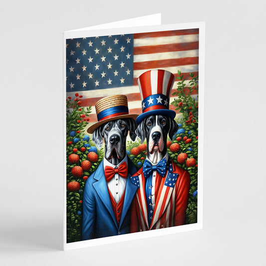 All American Great Dane Greeting Cards Pack of 8