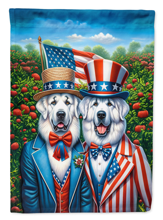 All American Great Pyrenees Garden Flag –  Dogs with American Flag Background by Caroline’s Treasures