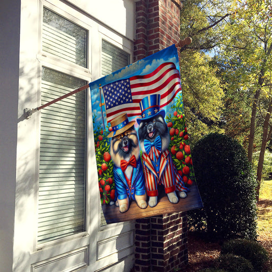 All American Keeshond House Flag